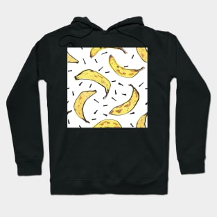 Banana pattern on white Hoodie